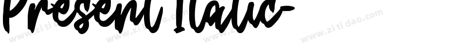 Present Italic字体转换